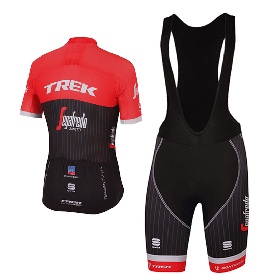 Maglia Trek Segafredo Manica Corta 2017 nero e rosso